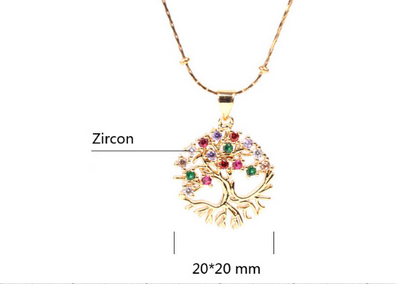 Colorful Tree Of Life Pendant Necklace PrestigePearls