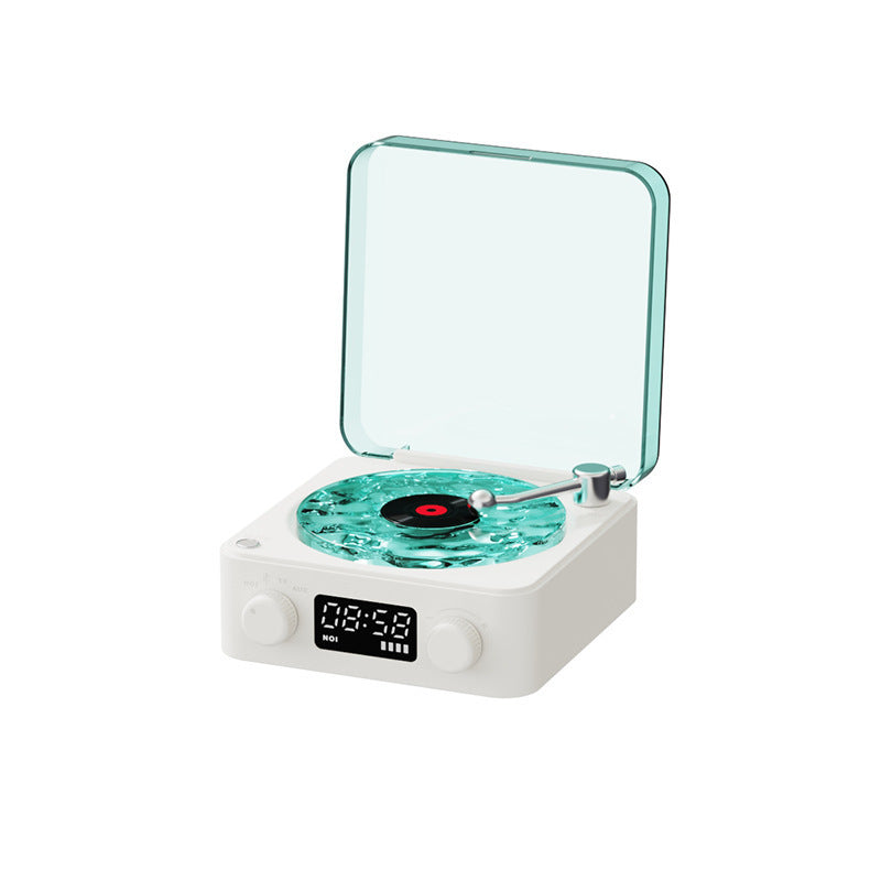 Retro Turntable Speaker Wireless Bluetooth 5.0 Vinyl Record Player Stereo Sound With White Noise RGB Projection Lamp Effect PrestigePearls