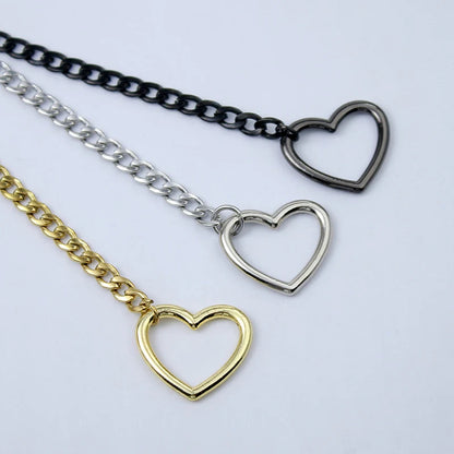 New chock and key 2024 necklace, Slip Chain Necklace Heart O-Ring Rock Cuban Long Necklace PrestigePearls