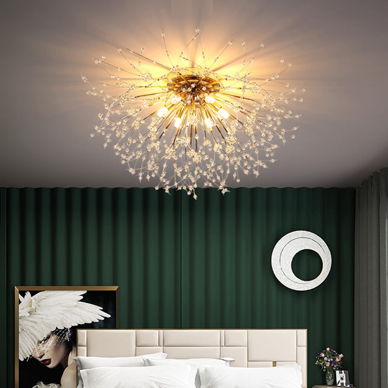 GlowDandelion- Dandelion Bedroom Crystal Ceiling Lamp PrestigePearls