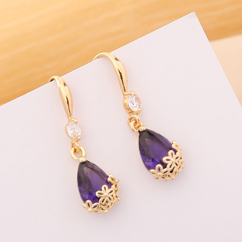 Multicolor Zircon Drop Earrings Women Fashion Long Earrings PrestigePearls