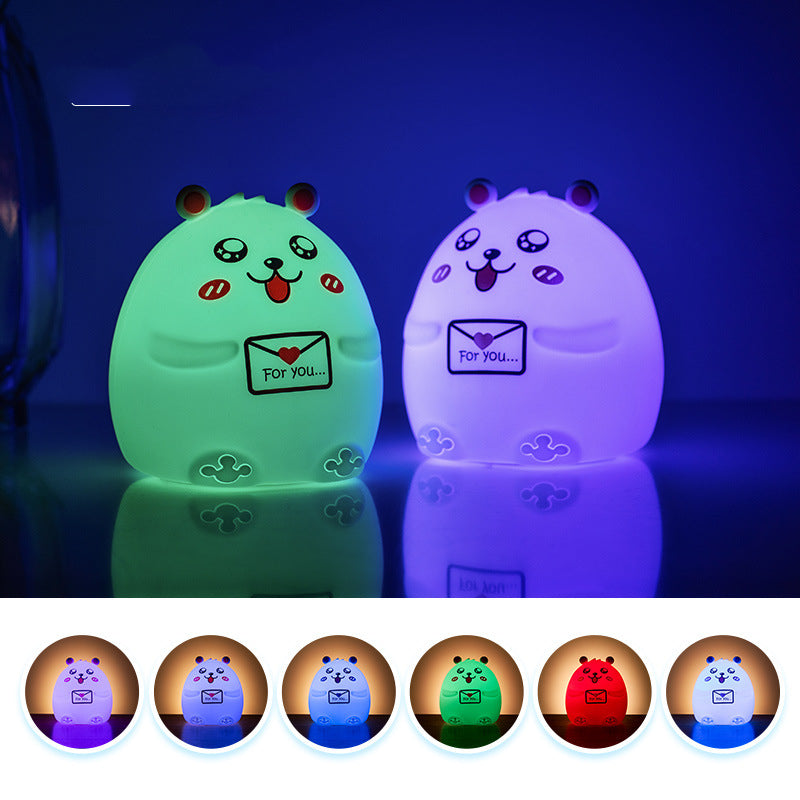 Colorful Bear Silicone Night Light Bedroom Bedside - prestigepearls