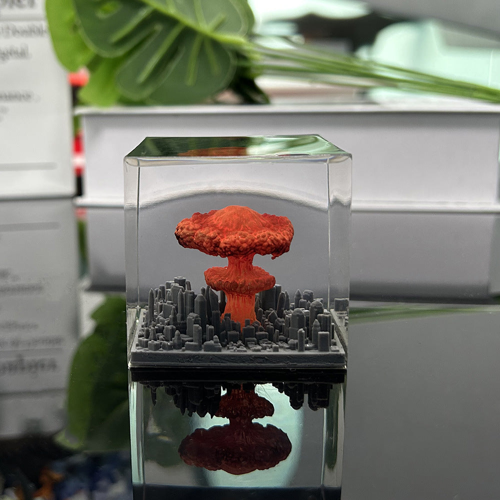 Handmade Resin Atomic Bomb Explosion Mushroom Cloud Small Night Lamp Ornaments PrestigePearls