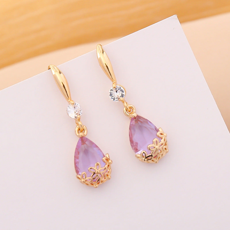 Multicolor Zircon Drop Earrings Women Fashion Long Earrings PrestigePearls