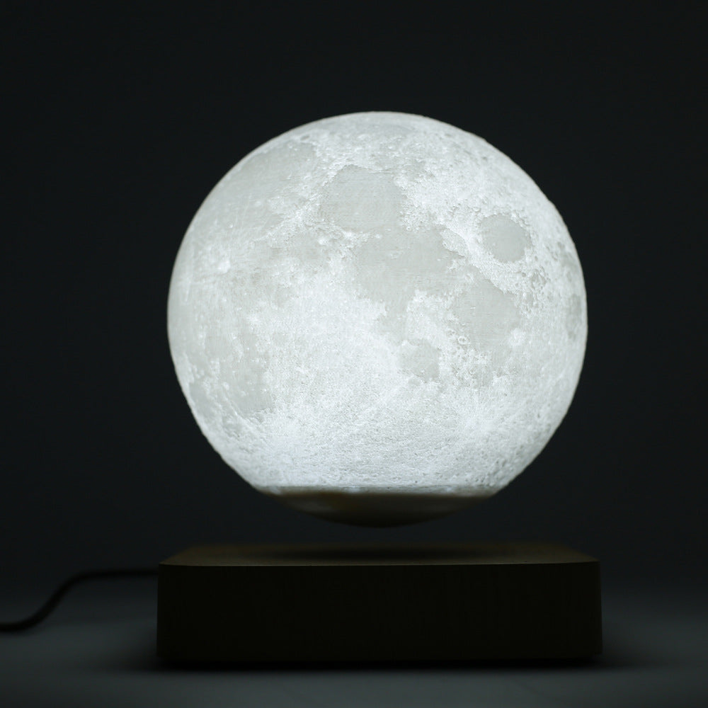 Customized Creative 3D Magnetic Levitation Moon Lamp Night Light Rotating Led Moon Floating Lamp - prestigepearls