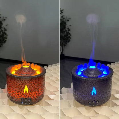 Jellyfish Fire Volcano Humidifier Air Diffuser Wholesale Portable Flame Oil Essential Aroma Mini Volcanic Diffuser - Prestige Pearls