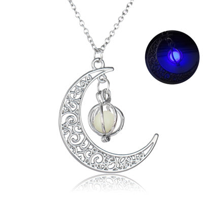 Fashion Moon Natural Glowing Stone Healing Necklace PrestigePearls