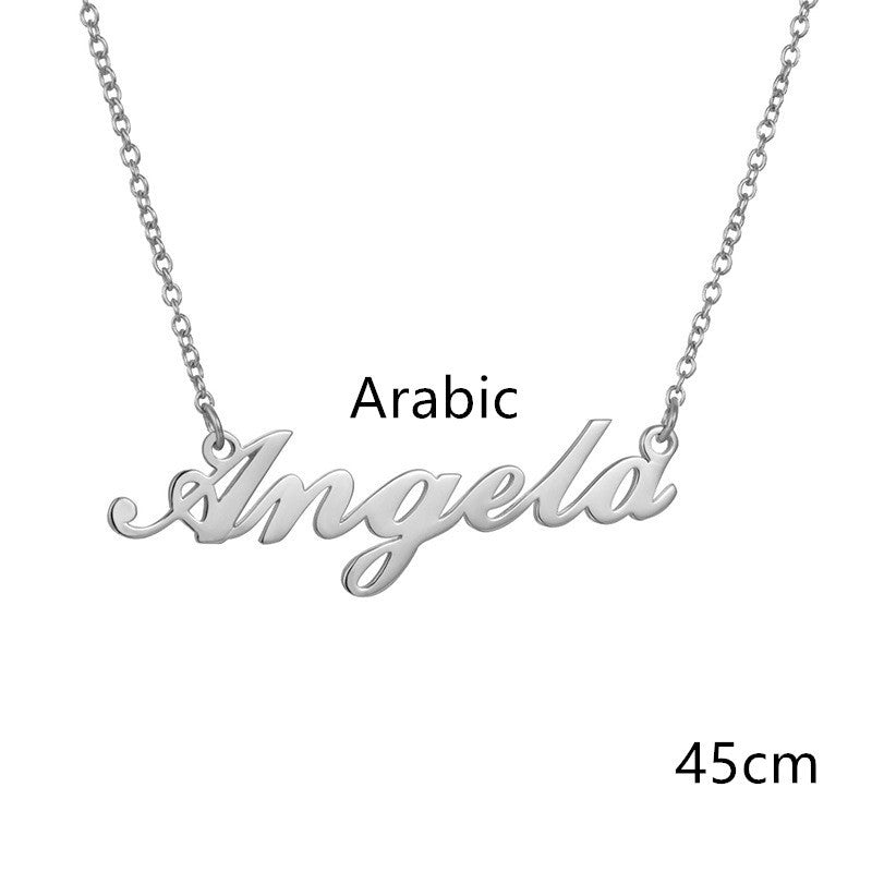 Necklace Alloy Pendant Font Fascinating Pendant Custom Name Necklace Personalized Necklace PrestigePearls