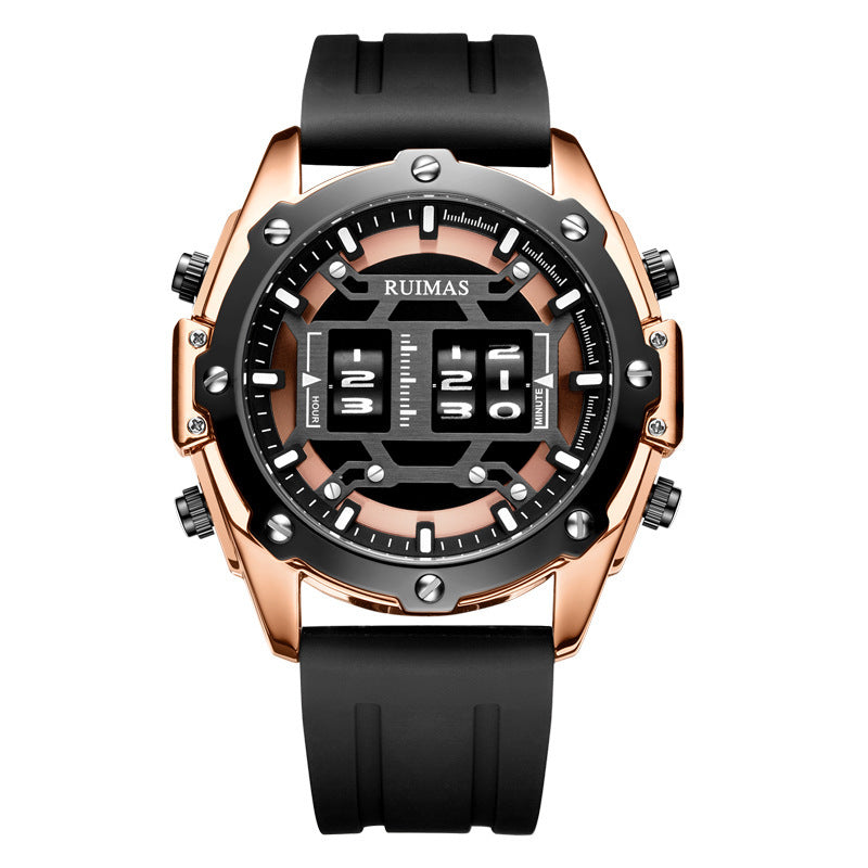 RUIMAS -- Sport leather men's quartz watch PrestigePearls