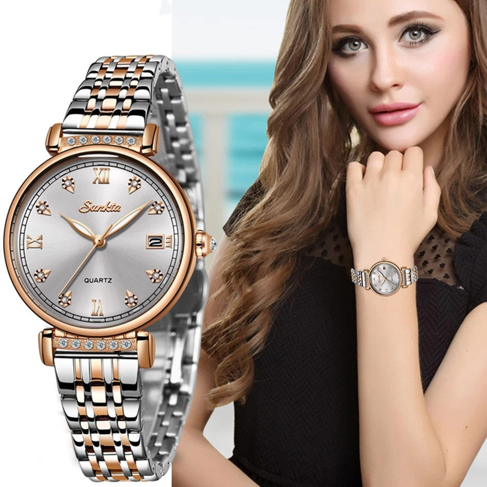 SUNKTA ladies quartz watch waterproof watch PrestigePearls