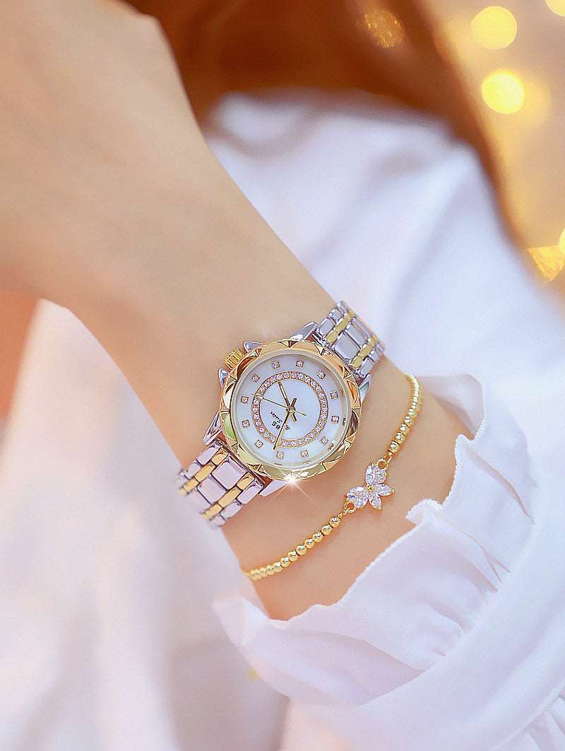 BEE SISTEN 1506 001__ Linked watch full diamond female watch