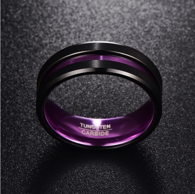 Purple party ring Groove ring - prestigepearls