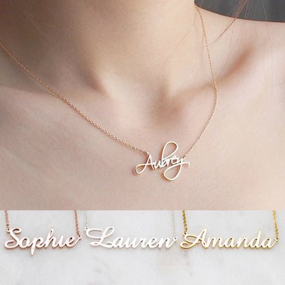 Necklace Alloy Pendant Font Fascinating Pendant Custom Name Necklace Personalized Necklace PrestigePearls