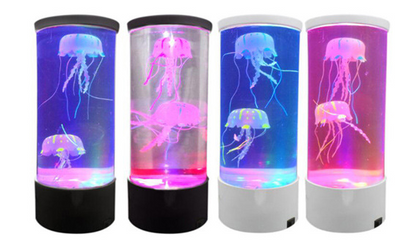 LED Jellyfish Aquarium Lamp Night Light USB Powered - prestigepearls