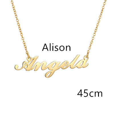 Necklace Alloy Pendant Font Fascinating Pendant Custom Name Necklace Personalized Necklace PrestigePearls