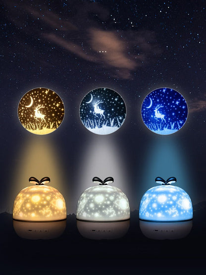 Xiaocao Projector Light Bluetooth Speaker Night Light - prestigepearls