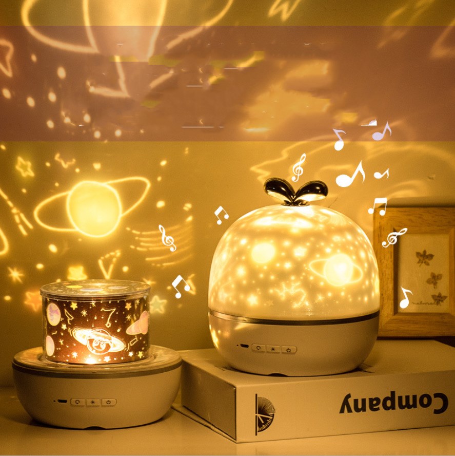 Xiaocao Projector Light Bluetooth Speaker Night Light - prestigepearls