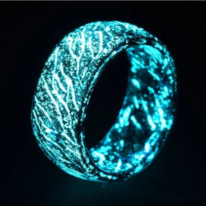 Resin Ring Color Change, Cool Glowing Luminous Crackle, Hand-Made PrestigePearls