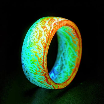 Resin Ring Color Change, Cool Glowing Luminous Crackle, Hand-Made PrestigePearls