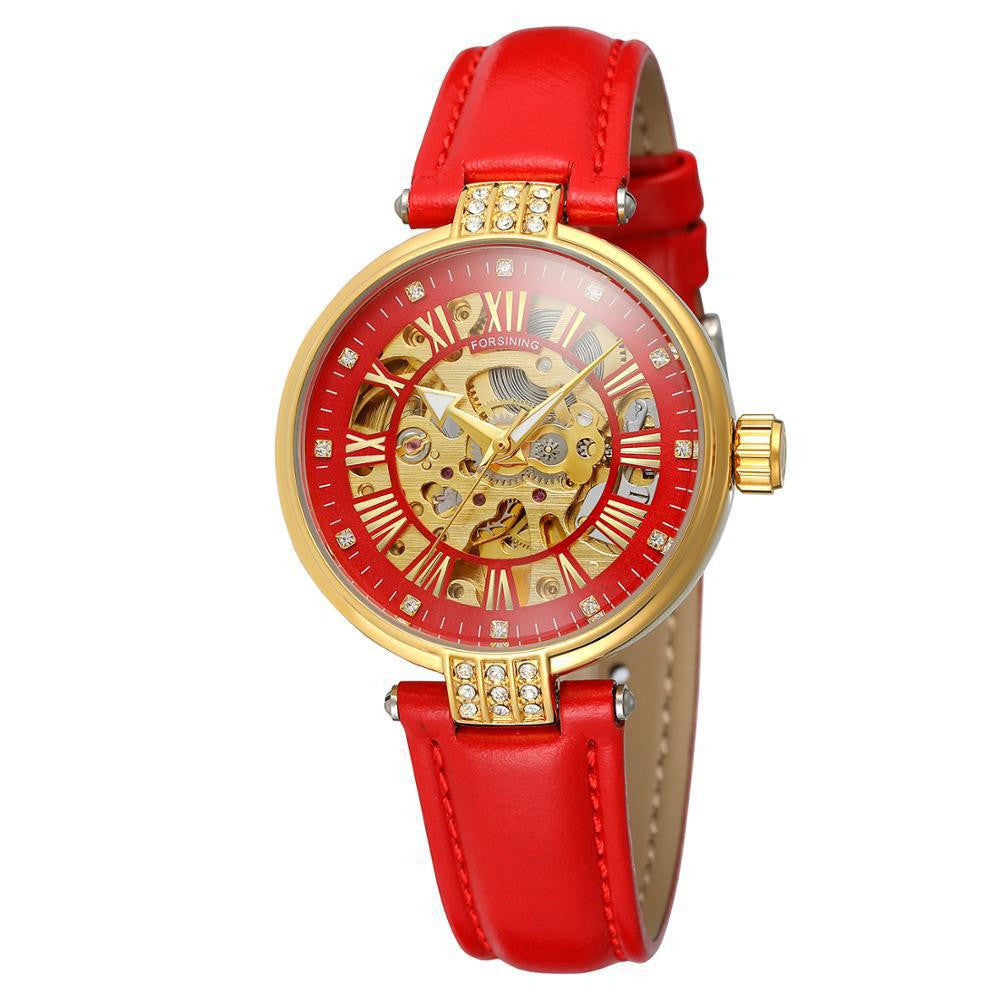 Ladies Fashion Casual Hollow Waterproof Automatic Mechanical Watch PrestigePearls