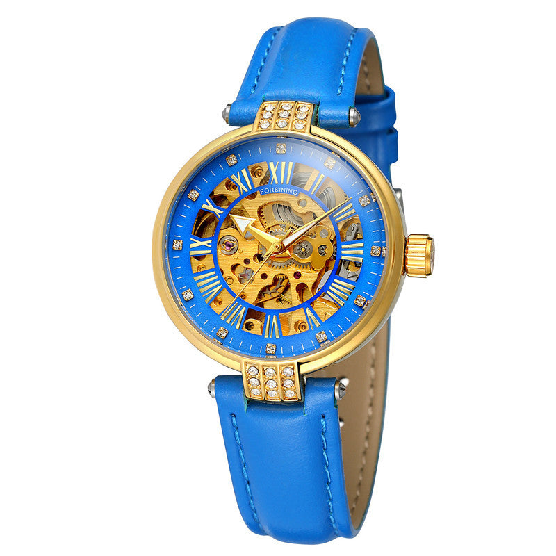 Ladies Fashion Casual Hollow Waterproof Automatic Mechanical Watch PrestigePearls