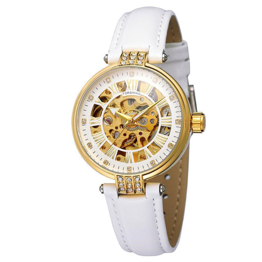 Ladies Fashion Casual Hollow Waterproof Automatic Mechanical Watch PrestigePearls