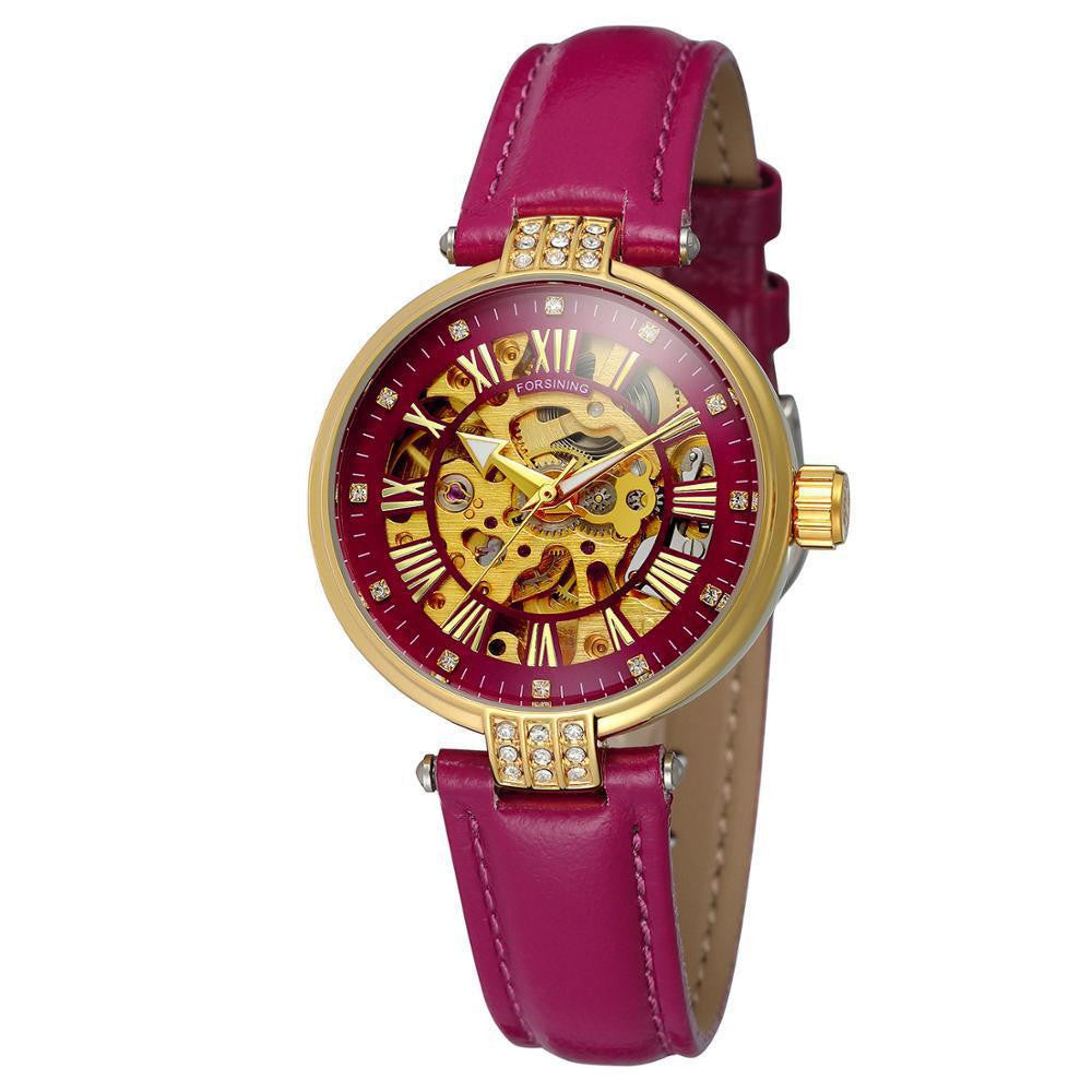 Ladies Fashion Casual Hollow Waterproof Automatic Mechanical Watch PrestigePearls