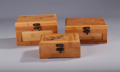 Bamboo Jewelry Box Wooden Jewelry Storage Box Small Box Gift Box PrestigePearls