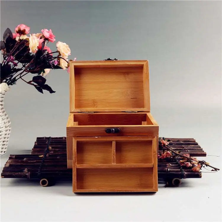 Bamboo Jewelry Box Wooden Jewelry Storage Box Small Box Gift Box