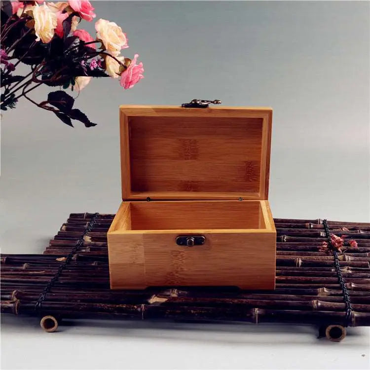 Bamboo Jewelry Box Wooden Jewelry Storage Box Small Box Gift Box