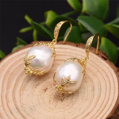 Natural Freshwater Pearl Earrings Baroque Pearl Earrings PrestigePearls