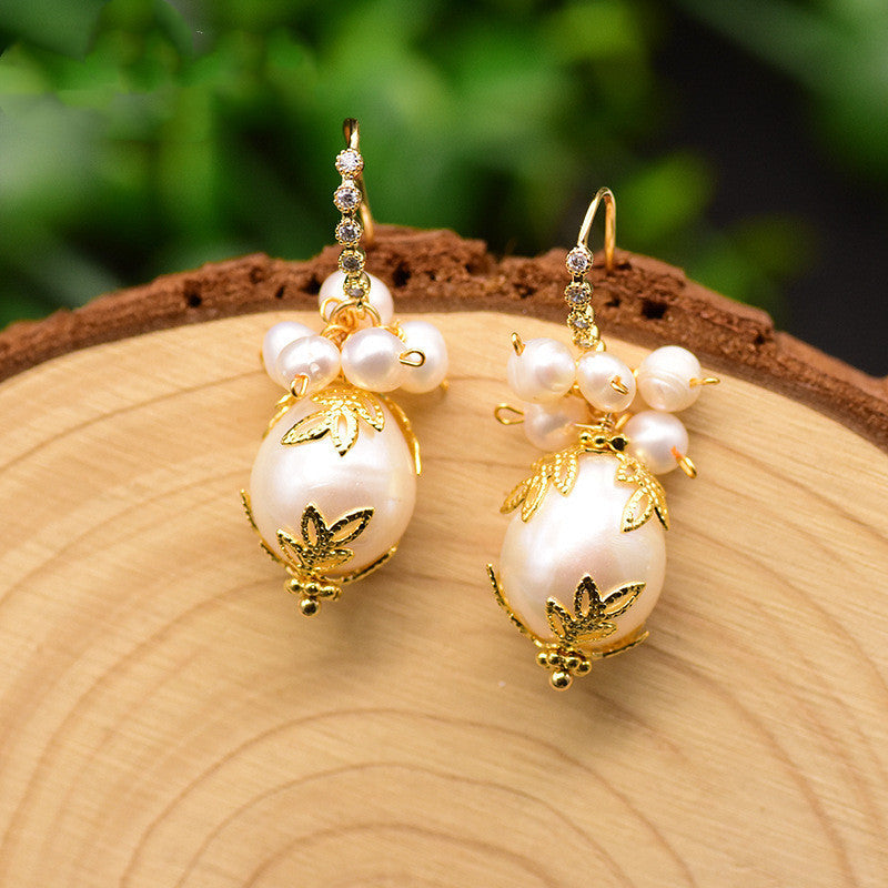 Natural Freshwater Pearl Earrings Baroque Pearl Earrings PrestigePearls