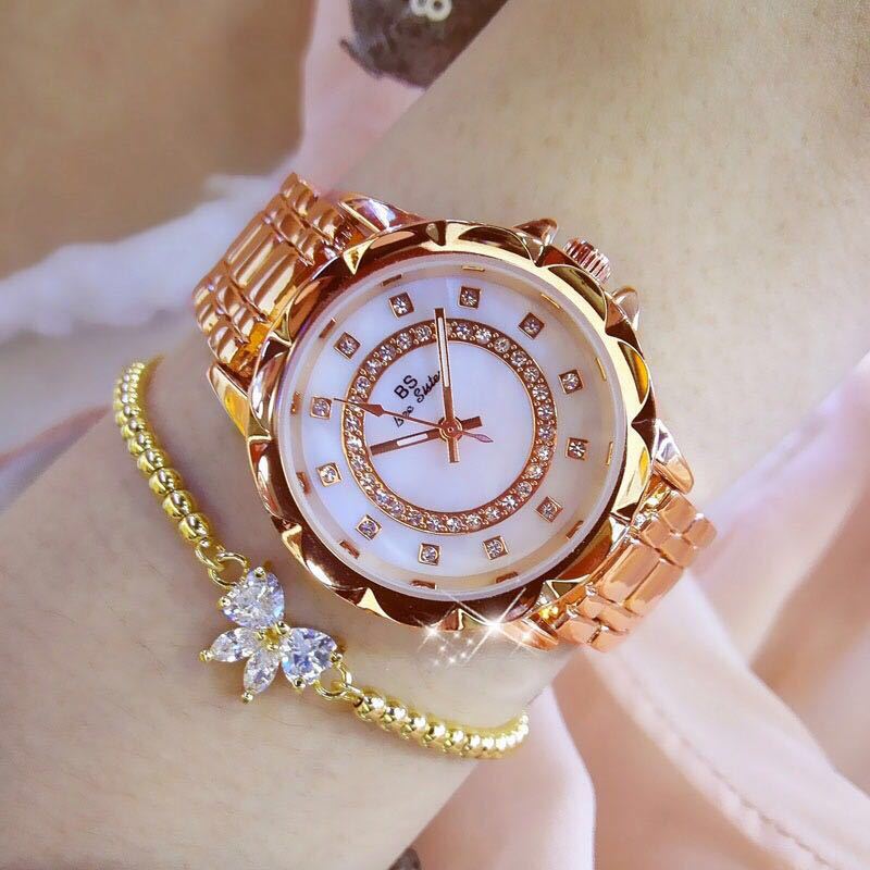 BEE SISTEN 1506 001__ Linked watch full diamond female watch PrestigePearls