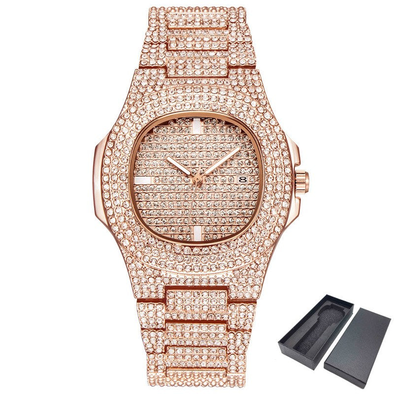 ICE-Out Bling Diamond Luxury Watch Men Gold Hi - Prestige Pearls