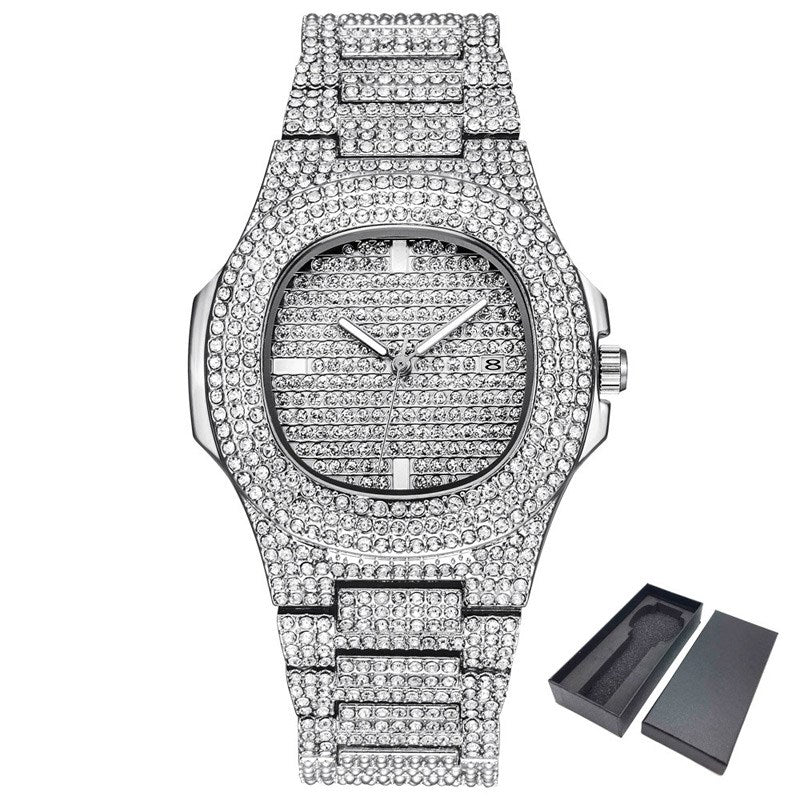 ICE-Out Bling Diamond Luxury Watch Men Gold Hi - Prestige Pearls