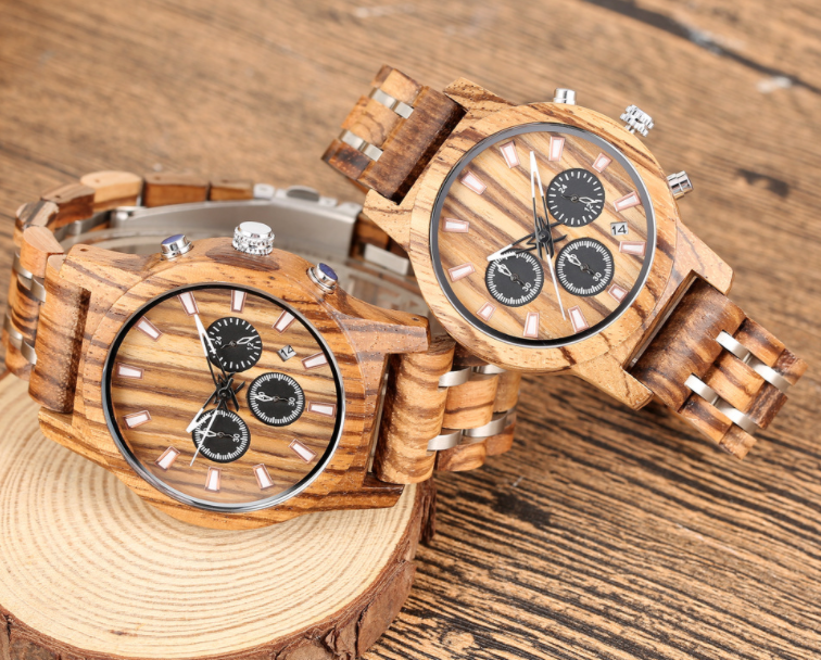 Wooden quartz watch fashion couple Watch PrestigePearls