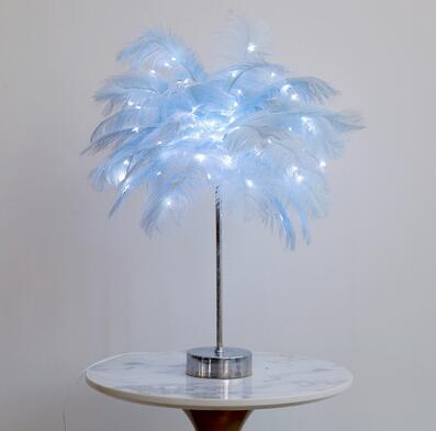 PlumeGlow-Feather Lamp Nordic Desk Lamp PrestigePearls