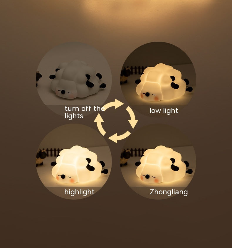 Sheep Silicone Pat Little Night Light Lovely Bedroom - prestigepearls