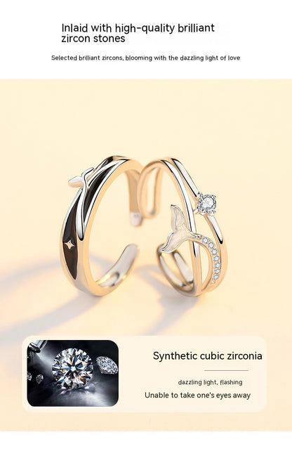 Personality Fashion 999 Pure Silver You Have Couple Rings - prestigepearls