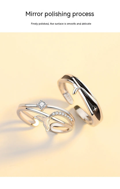 Personality Fashion 999 Pure Silver You Have Couple Rings - prestigepearls