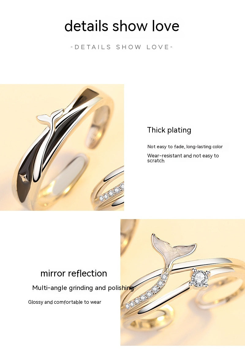 Personality Fashion 999 Pure Silver You Have Couple Rings - prestigepearls