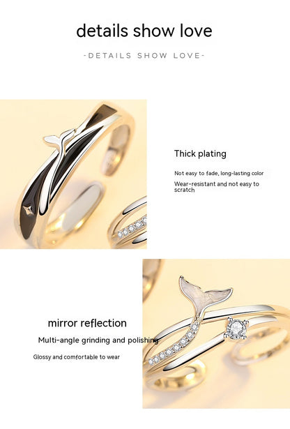 Personality Fashion 999 Pure Silver You Have Couple Rings - prestigepearls