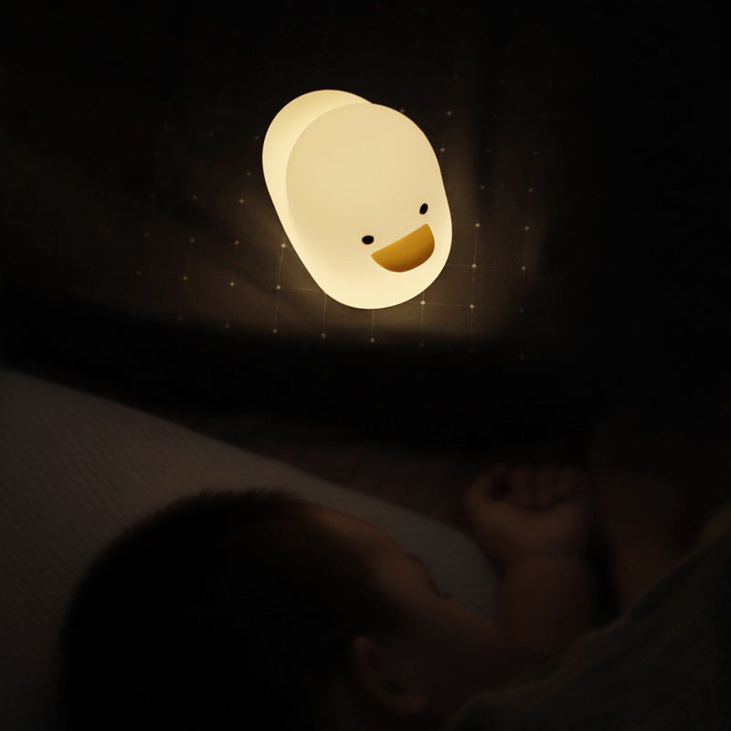 Nordic Cute Lovely Cartoon Dull Duck Led Night Light Silicone USB Charging NightLight Holiday Gifts Kids Room Bedside Bedroom - prestigepearls