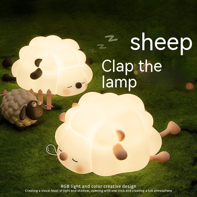 Sheep Silicone Pat Little Night Light Lovely Bedroom - prestigepearls