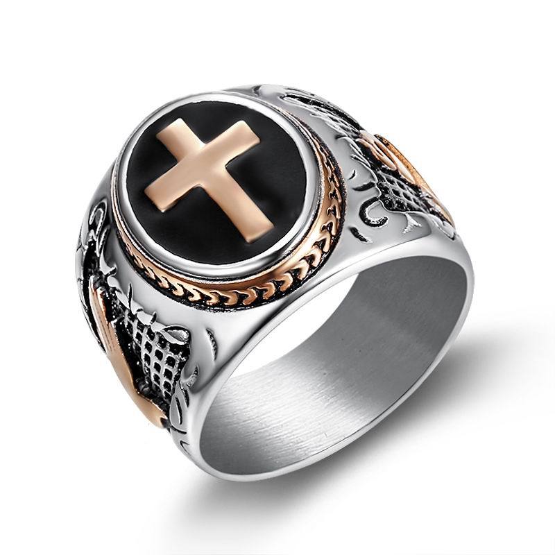 Men's Ring Black Epoxy God's Finger Ring - prestigepearls