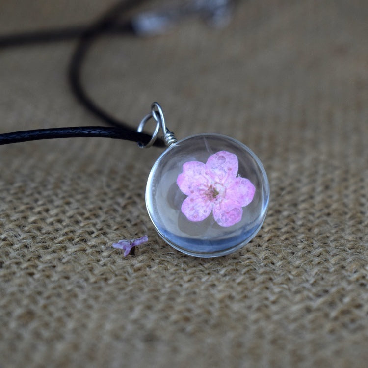 Dried Flower Starry Necklace Time Gemstone Necklace PrestigePearls