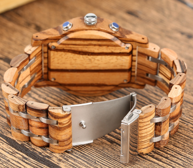 Wooden quartz watch fashion couple Watch PrestigePearls