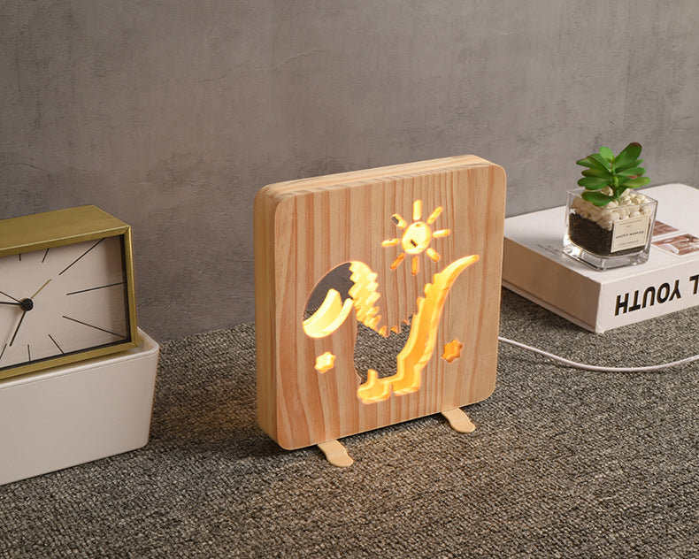 LuminaWood 3D Projection LED Lamp- Wooden Night Light Custom 3D Projection Lamp LED PrestigePearls