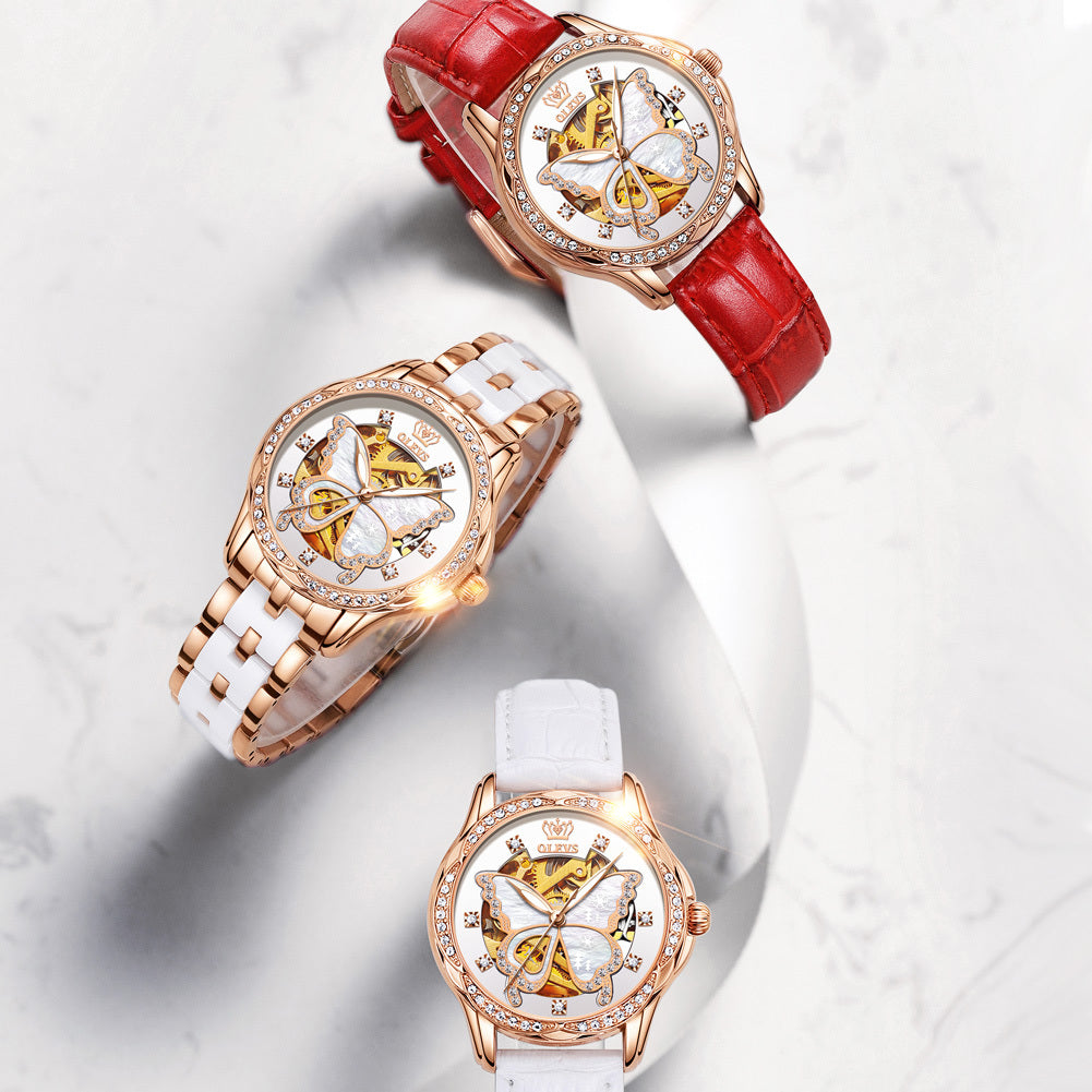 Ladies Automatic Mechanical Watch Gift Box Set PrestigePearls