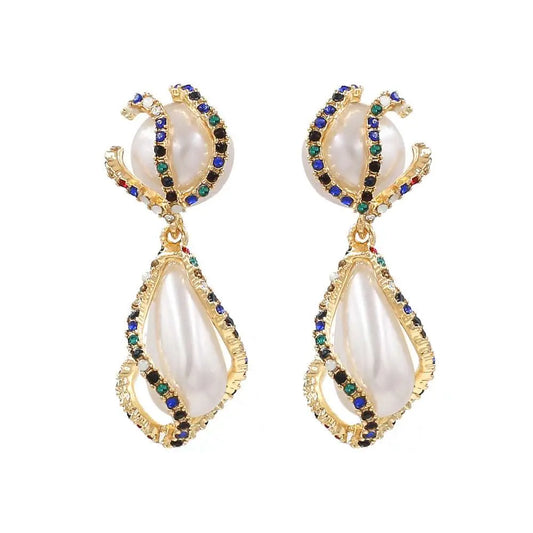 Baroque Pearl Earrings Fashion Drop Shape